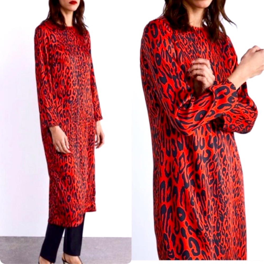 Zara Print Midi Dress